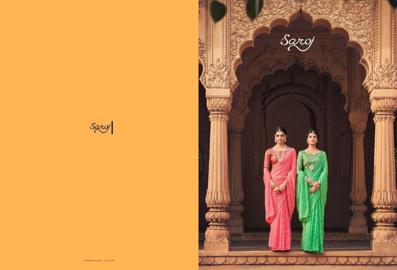 Saroj Falak Latest Festive Party Wear Georgette Heavy Saree Collection